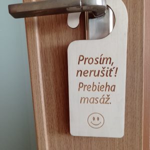 Visačka - záves na kľučku dverí - Prosím nerušiť